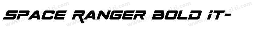 Space Ranger Bold It字体转换